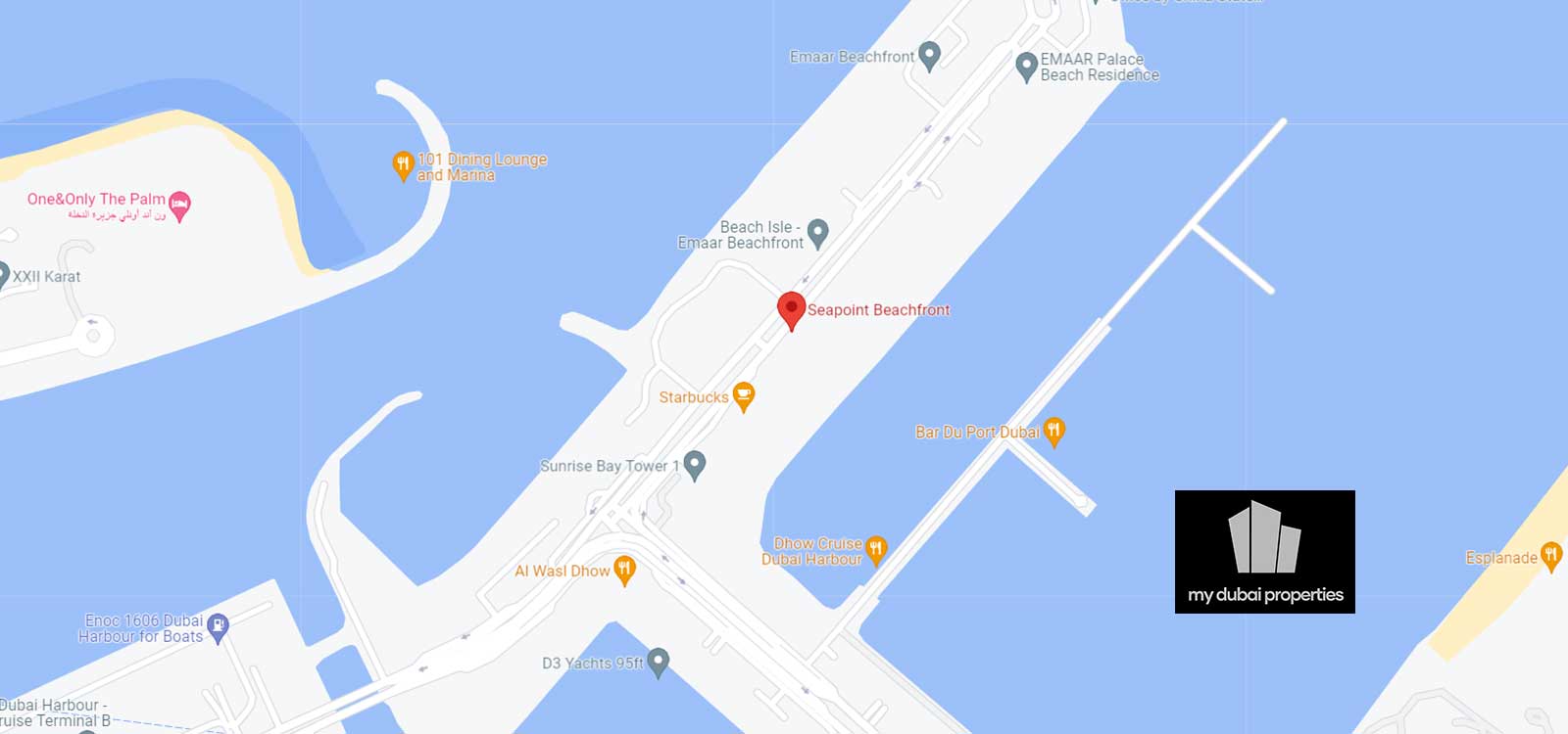 Seapoint at Emaar Beachfront Location Map