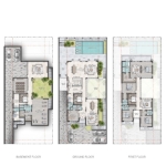 Venice 6 bedroom villa Floor Plan at Damac Lagoons 4