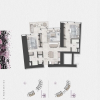 Cavalli Casa Apartments 2 Bedroom Floor Plan 3