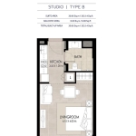 The Hamilton Studio Apartment Floor Plan