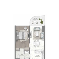 1 Bedroom Apartment Floor Plan at Skyluxe Collection 3