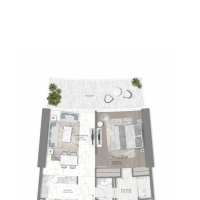 1 Bedroom Apartment Floor Plan at Skyluxe Collection 4