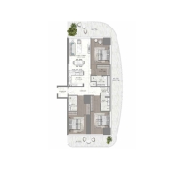3 Bedroom Apartment Floor Plan at Skyluxe Collection 4