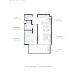 Azizi Central 1 bedroom apartment floor plan 2