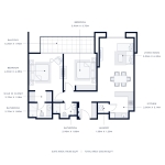 Azizi Central 2 bedroom apartment floor plan 3