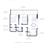 Azizi Central 2 bedroom apartment floor plan 4