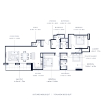 Azizi Central 3 bedroom apartment floor plan