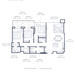 Azizi Central 3 bedroom apartment floor plan 2