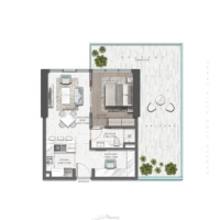 Golf Greens 1 Bedroom Apartment Floor Plan 32