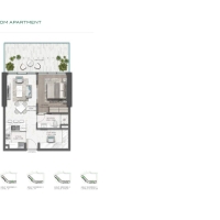 Golf Greens 1 Bedroom Apartment Floor Plan 4