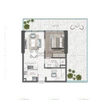 Golf Greens 1 Bedroom Apartment Floor Plan 8