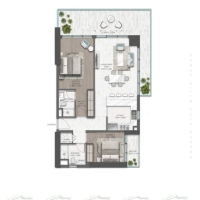 Golf Greens 2 Bedroom Apartment Floor Plan 2