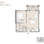 Lamtara 1 bedroom apartment floor plan