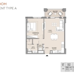 Lamtara 1 bedroom apartment floor plan 2