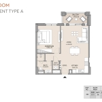 Lamtara 1 bedroom apartment floor plan 3