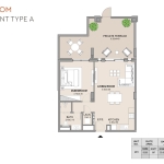 Lamtara 1 bedroom apartment floor plan 4