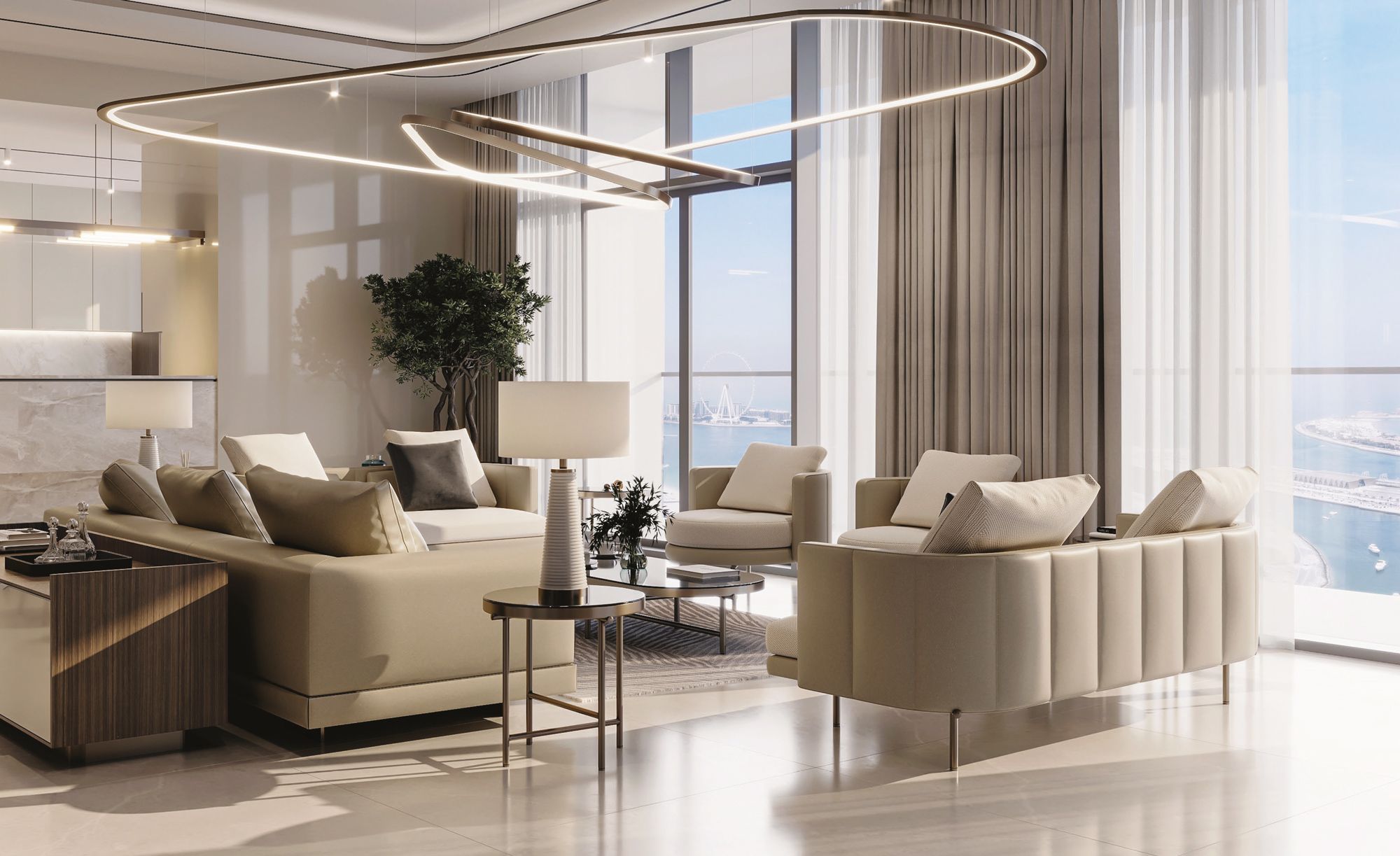 Sitting Area at Sobha Seahaven Sky Edition