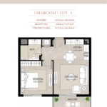 The Mayfair 1 bedroom Apartment Floor Plan