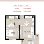 The Mayfair 1 bedroom Apartment Floor Plan 2