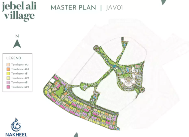 Jebel Ali Village Townhouses - Master Plan | My Dubai Properties