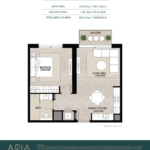Aria Town Square 1 Bedroom Apartment Floor Plan