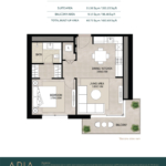Aria Town Square 1 Bedroom Apartment Floor Plan 3