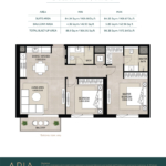 Aria Town Square 2 Bedroom Apartment Floor Plan 2