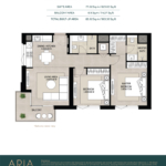 Aria Town Square 2 Bedroom Apartment Floor Plan 3