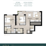 Aria Town Square 2 Bedroom Apartment Floor Plan 4