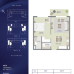 Pearlz Apartments by Danube 1BR-T1A floor plan