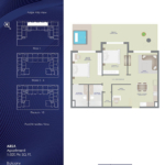 Pearlz Apartments by Danube 2BR-T2 floor plan