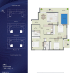 Pearlz Apartments by Danube 3BR-T2 floor plan